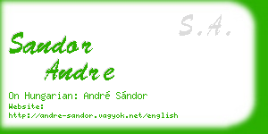sandor andre business card